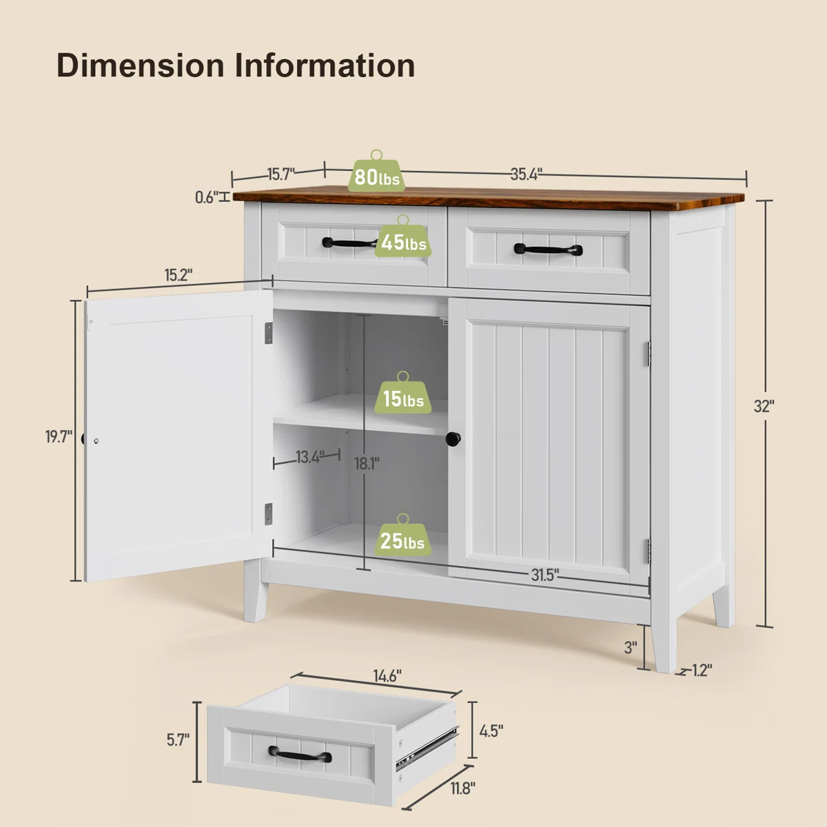 Winka Lemari Kabinet 2 Pintu Cat Duco Minimalis4