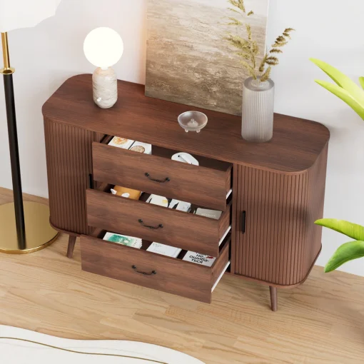ZEKAN Lemari Kabinet Pintu Sliding Unik Kayu Jati