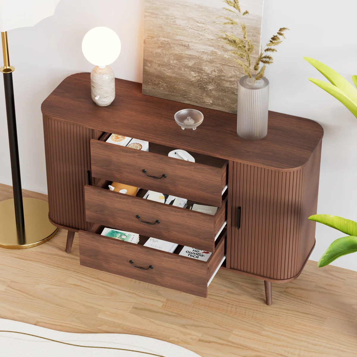 Zekan Lemari Kabinet Pintu Sliding Unik Kayu Jati2