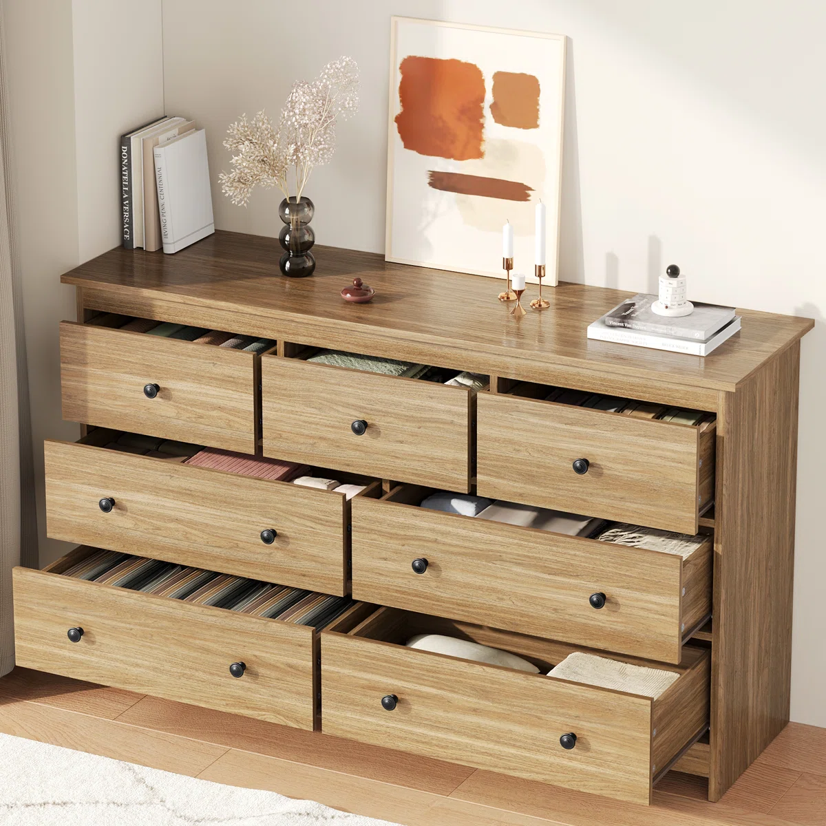 Zela Lemari Kabinet Plywood Tacosheet Motif Oak Kayu1