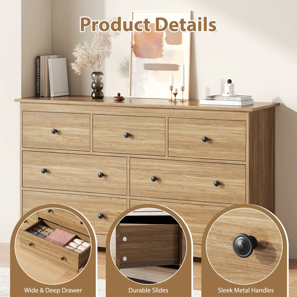 Zela Lemari Kabinet Plywood Tacosheet Motif Oak Kayu2