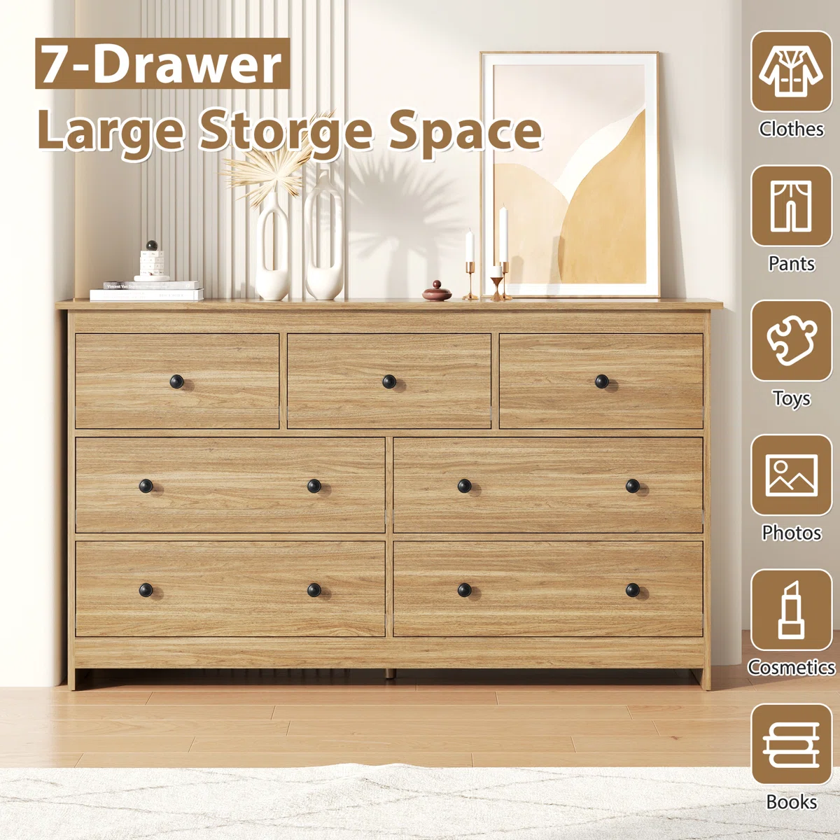 Zela Lemari Kabinet Plywood Tacosheet Motif Oak Kayu3