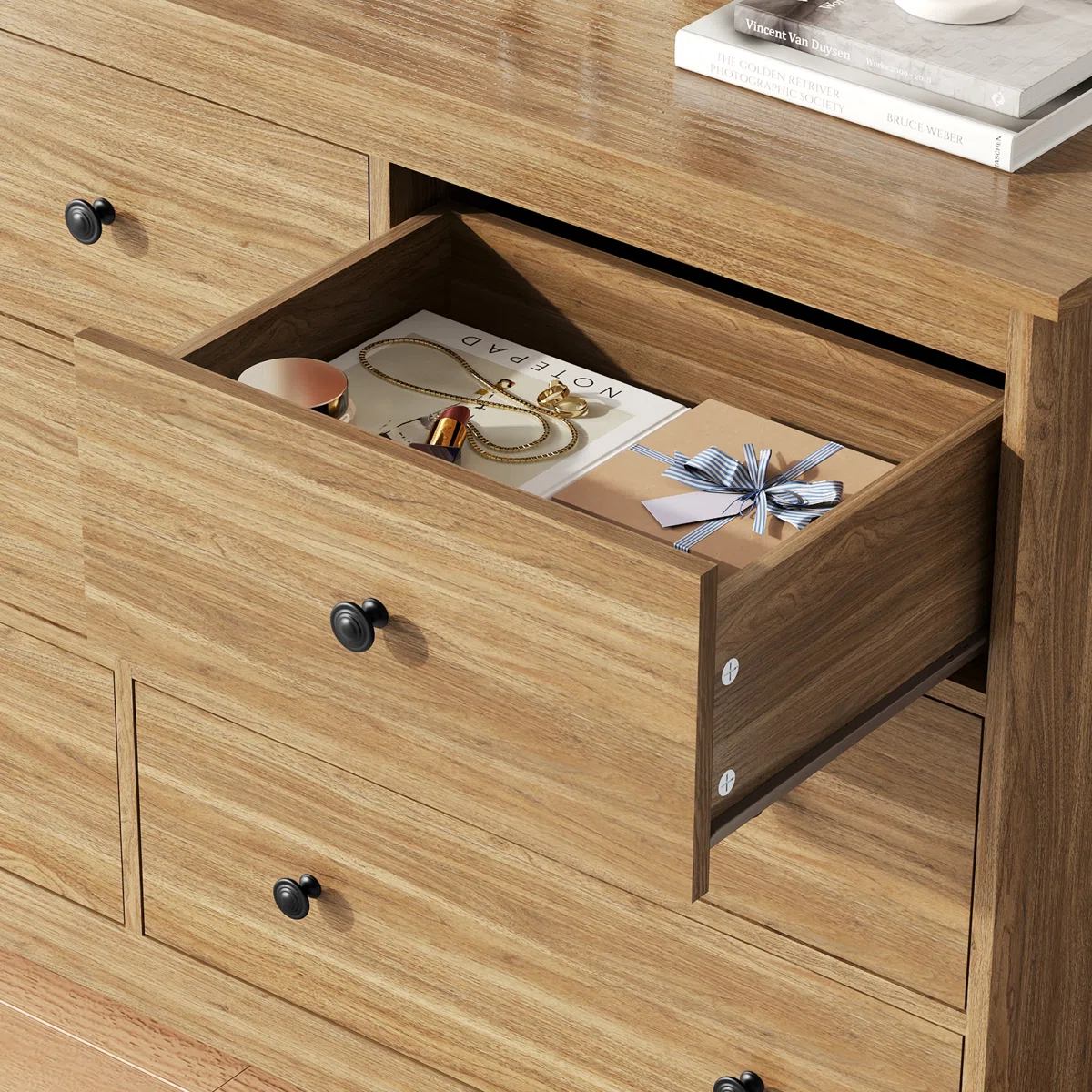 Zela Lemari Kabinet Plywood Tacosheet Motif Oak Kayu5