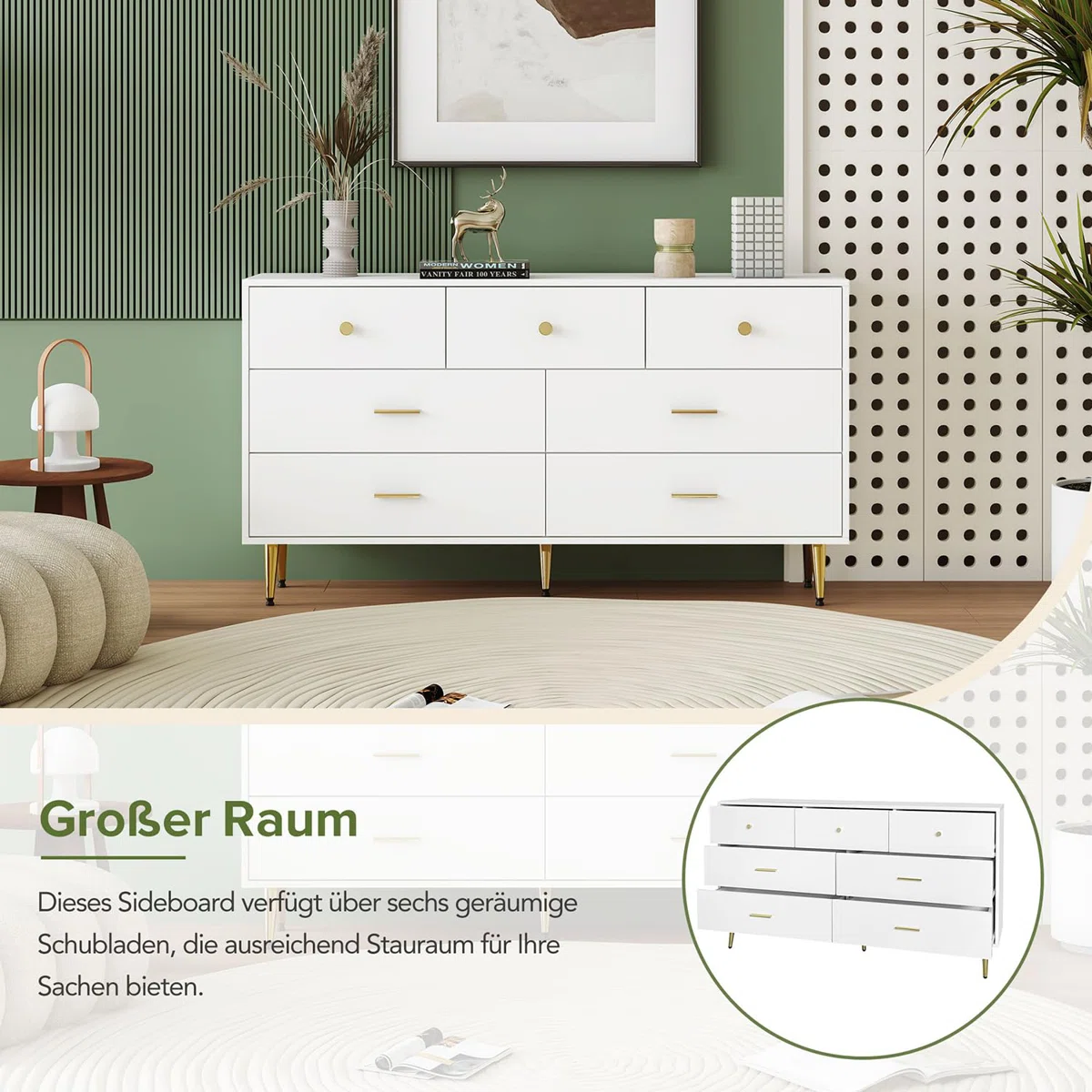 Zenan Credenza Cabinet Serbaguna Cat Duco Minimalis1