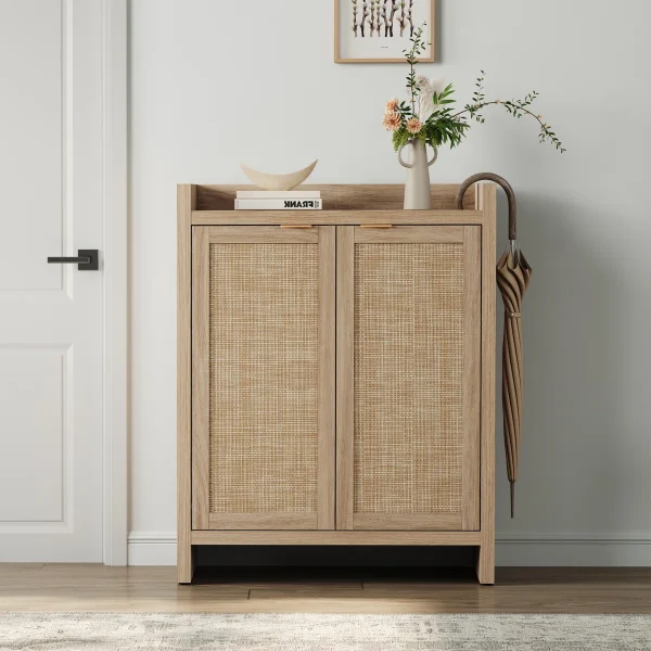 Casa Lemari Rak Sepatu Rotan Plywood Tacosheet Oak