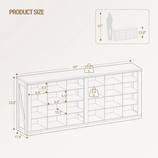 GEMA Bufet Rak Sepatu Cat Duco Top Jati Natural Minimalis