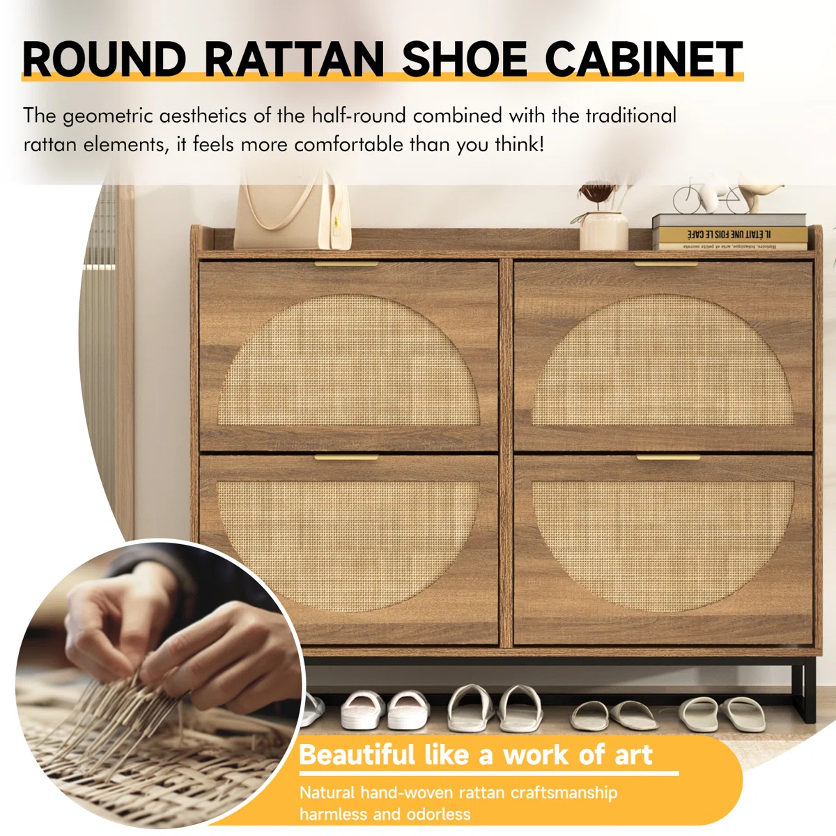 Maria Rak Sepatu Rotan Plywood Tacosheet Kaki Besi2