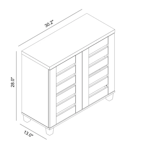 MILLAN Bufet Rak Sepatu 2 Pintu Plywood Tacosheet