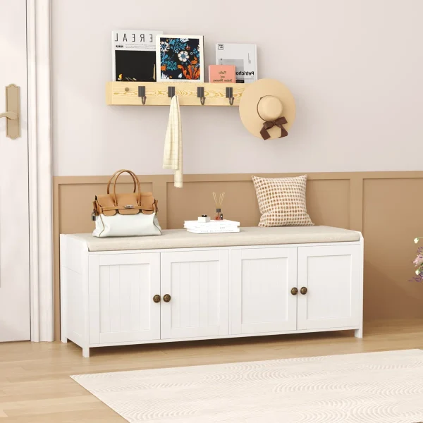 Valza Bufet Rak Sepatu Unik Cat Duco 4 Pintu Top Bantalan