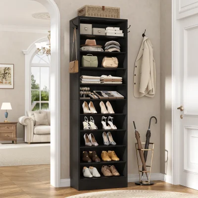 Yopi Lemari Rak Sepatu Plywood Tacosheet Hitam Serat