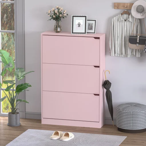 KLARA Bufet Rak Sepatu 3 Susun Cat Duco Minimalis