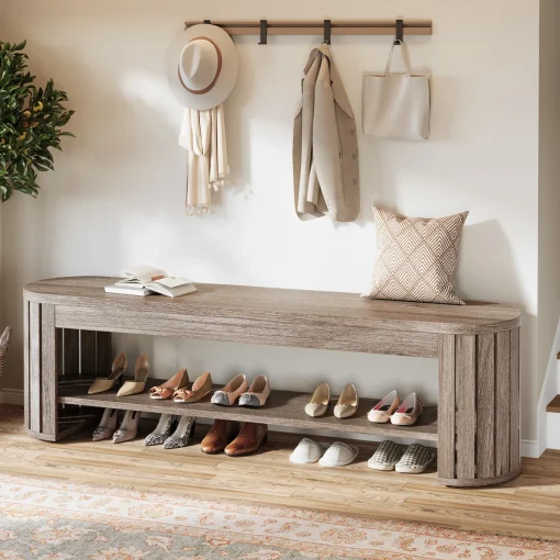 VENCAN Rak Sepatu Plywood Tacosheet Light Grey Serat