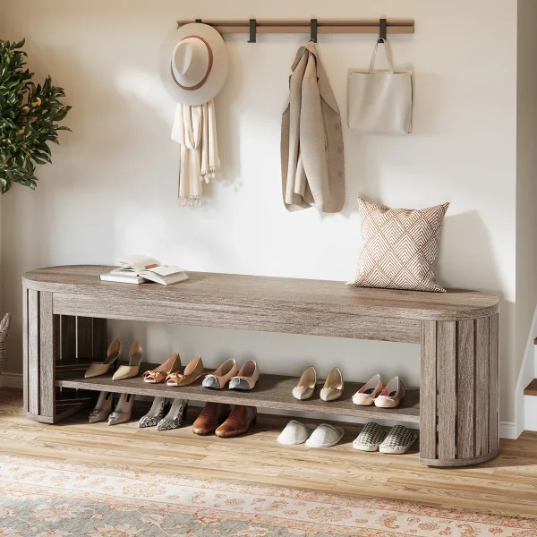 VENCAN Rak Sepatu Plywood Tacosheet Light Grey Serat