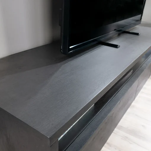 Adiva Bufet Meja Tv Hpl Hitam Serat Minimalis