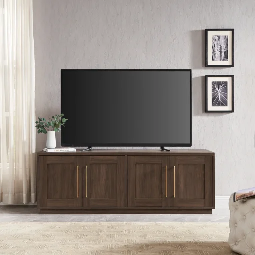 Tilma Bufet Tv 4 Pintu Hpl Warna Walnut Minimalis