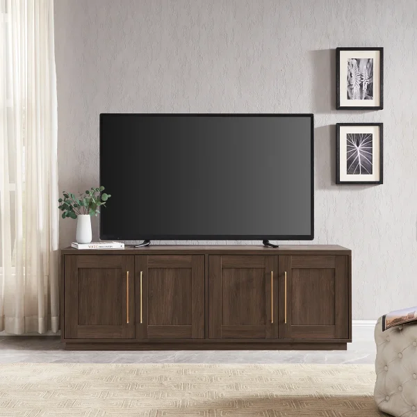 Tilma Bufet Tv 4 Pintu Hpl Warna Walnut Minimalis