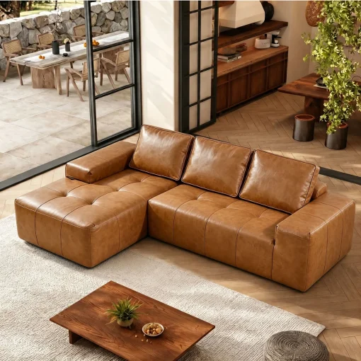 Natta Sofa Tamu Mewah Model Letter L Estetik Modern