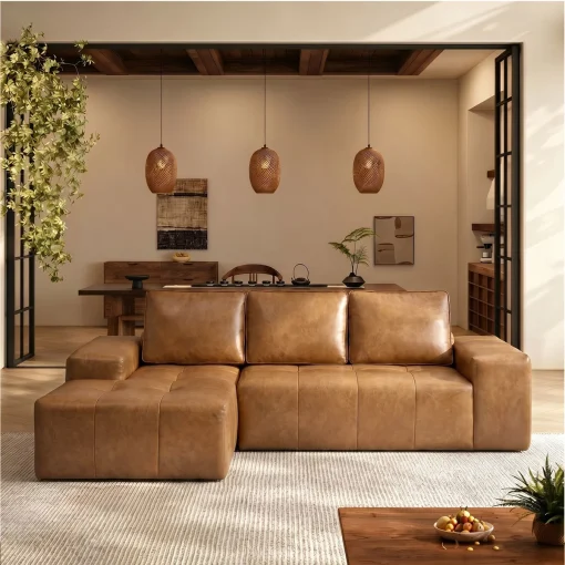 Natta Sofa Tamu Mewah Model Letter L Estetik Modern