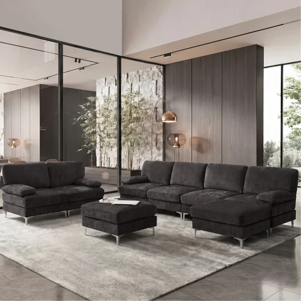 Nemal Set Sofa Tamu Mewah Minimalis Kaki Stainless Jepara