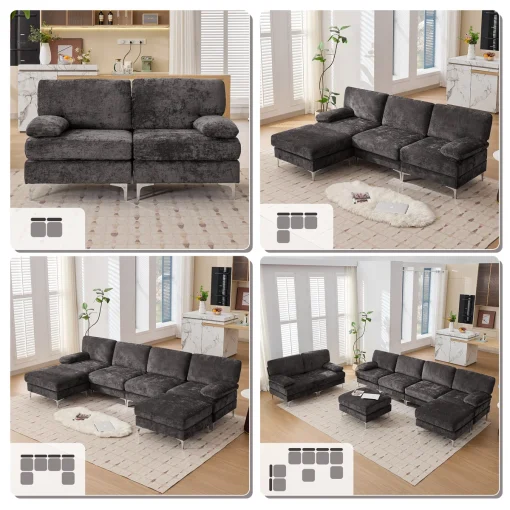 Nemal Set Sofa Tamu Mewah Minimalis Kaki Stainless Jepara