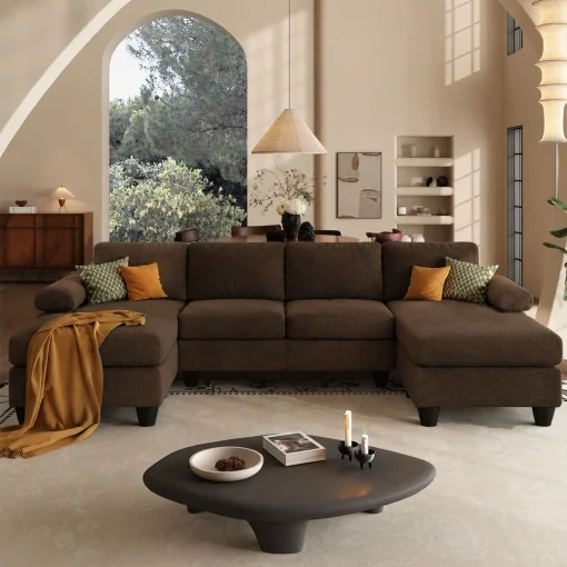 Pima Set Sofa Tamu Letter U Estetik Desain Minimalis