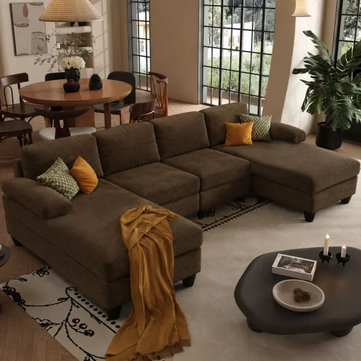 Pima Set Sofa Tamu Letter U Estetik Desain Minimalis