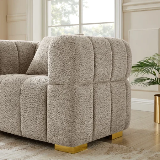 Teresa Set Sofa Tamu Modern Kekinian Kain Beludru Davinci
