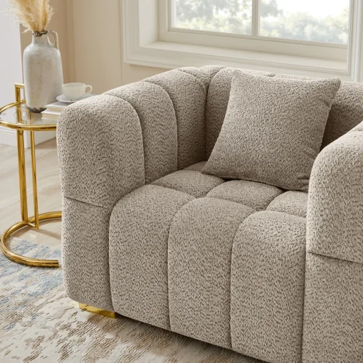 Teresa Set Sofa Tamu Modern Kekinian Kain Beludru Davinci